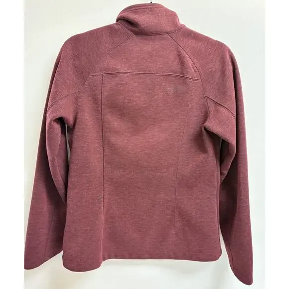 The North Face Women’s Jacket Small Red Full Zip Fleece Blend Long Sleeve - Picture 2 of 7